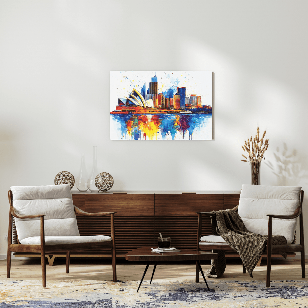 Vibrant Sydney Skyline - Cityscape Wall Art - Aestheticanvas