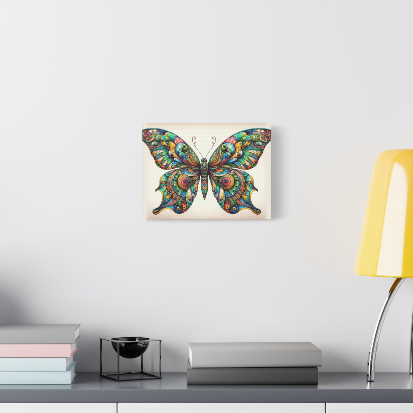 Vibrant Symmetrical Butterfly Art - Animal Wall Art - Aestheticanvas