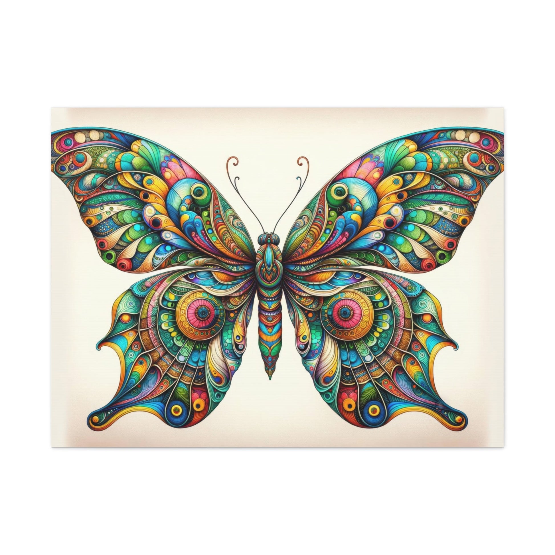 Vibrant Symmetrical Butterfly Art - Animal Wall Art - Aestheticanvas