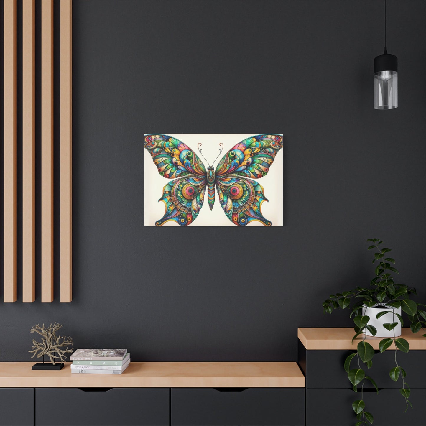 Vibrant Symmetrical Butterfly Art - Animal Wall Art - Aestheticanvas