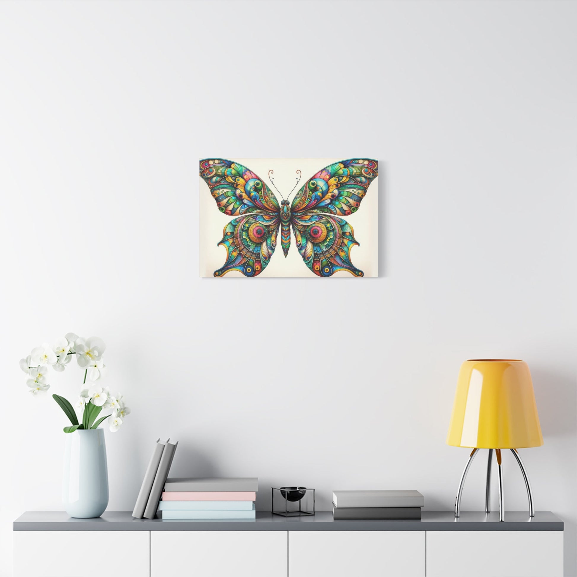 Vibrant Symmetrical Butterfly Art - Animal Wall Art - Aestheticanvas