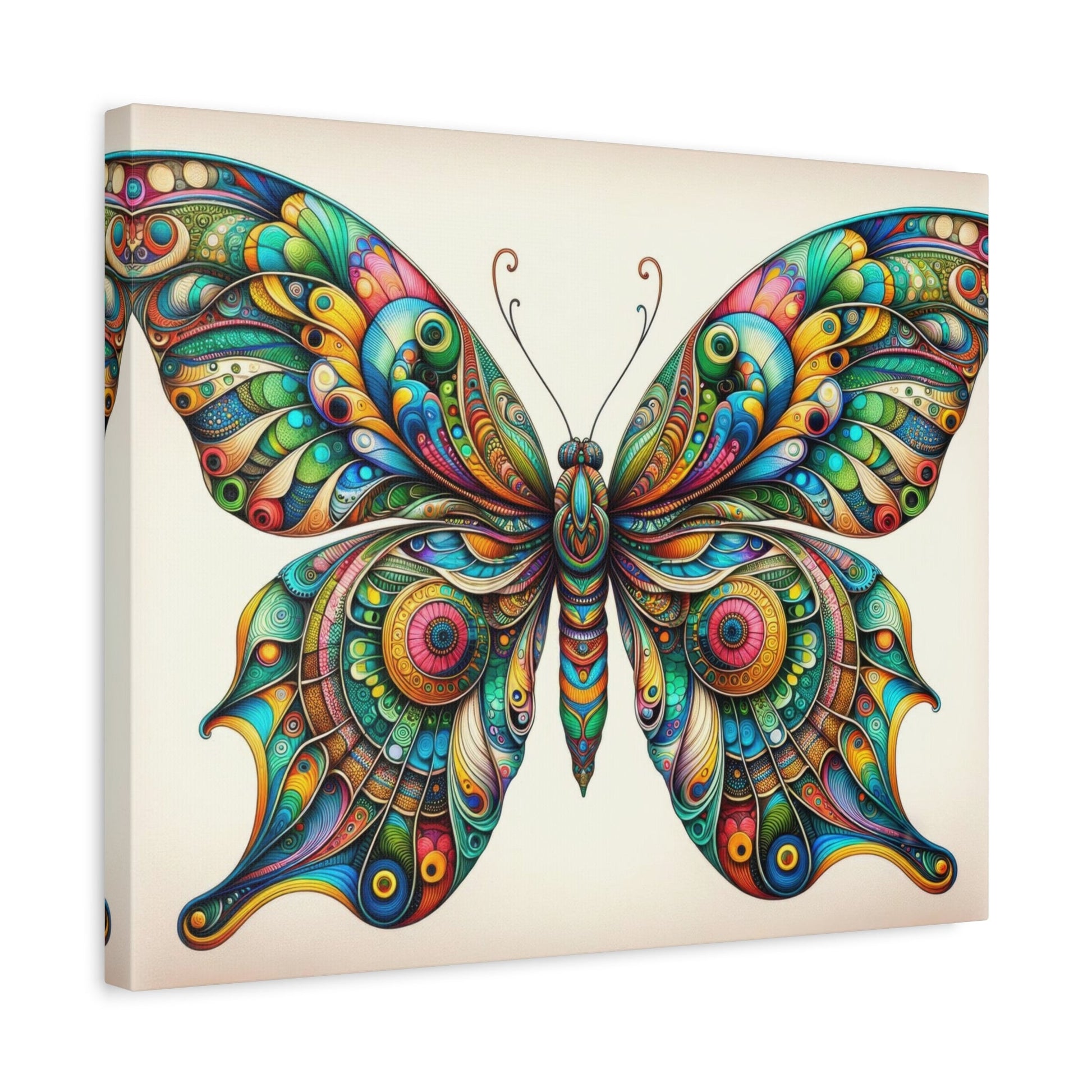 Vibrant Symmetrical Butterfly Art - Animal Wall Art - Aestheticanvas