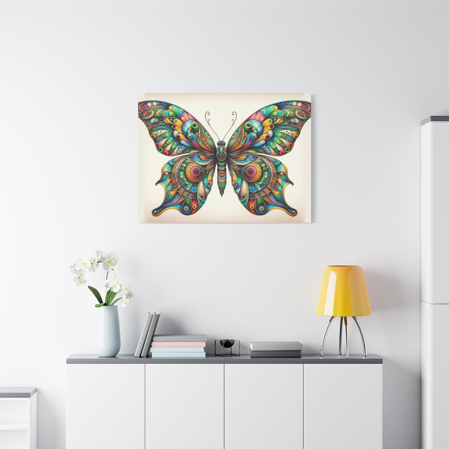 Vibrant Symmetrical Butterfly Art - Animal Wall Art - Aestheticanvas