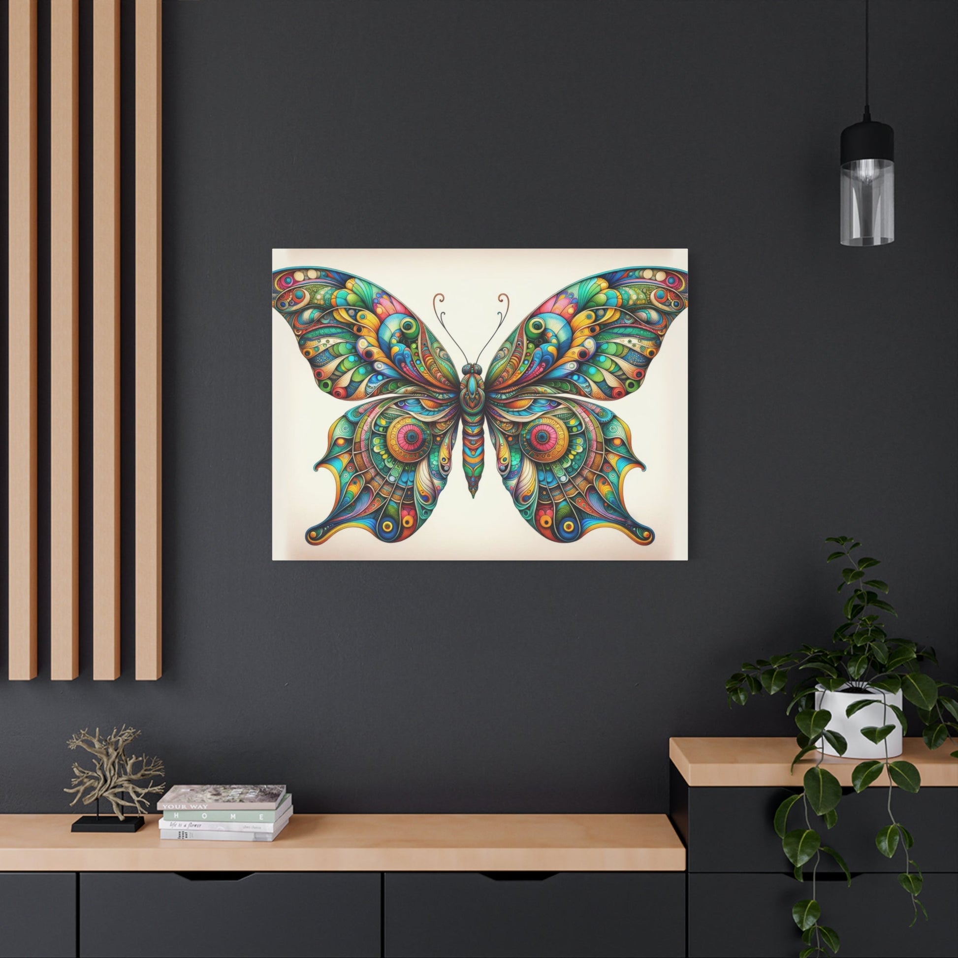 Vibrant Symmetrical Butterfly Art - Animal Wall Art - Aestheticanvas