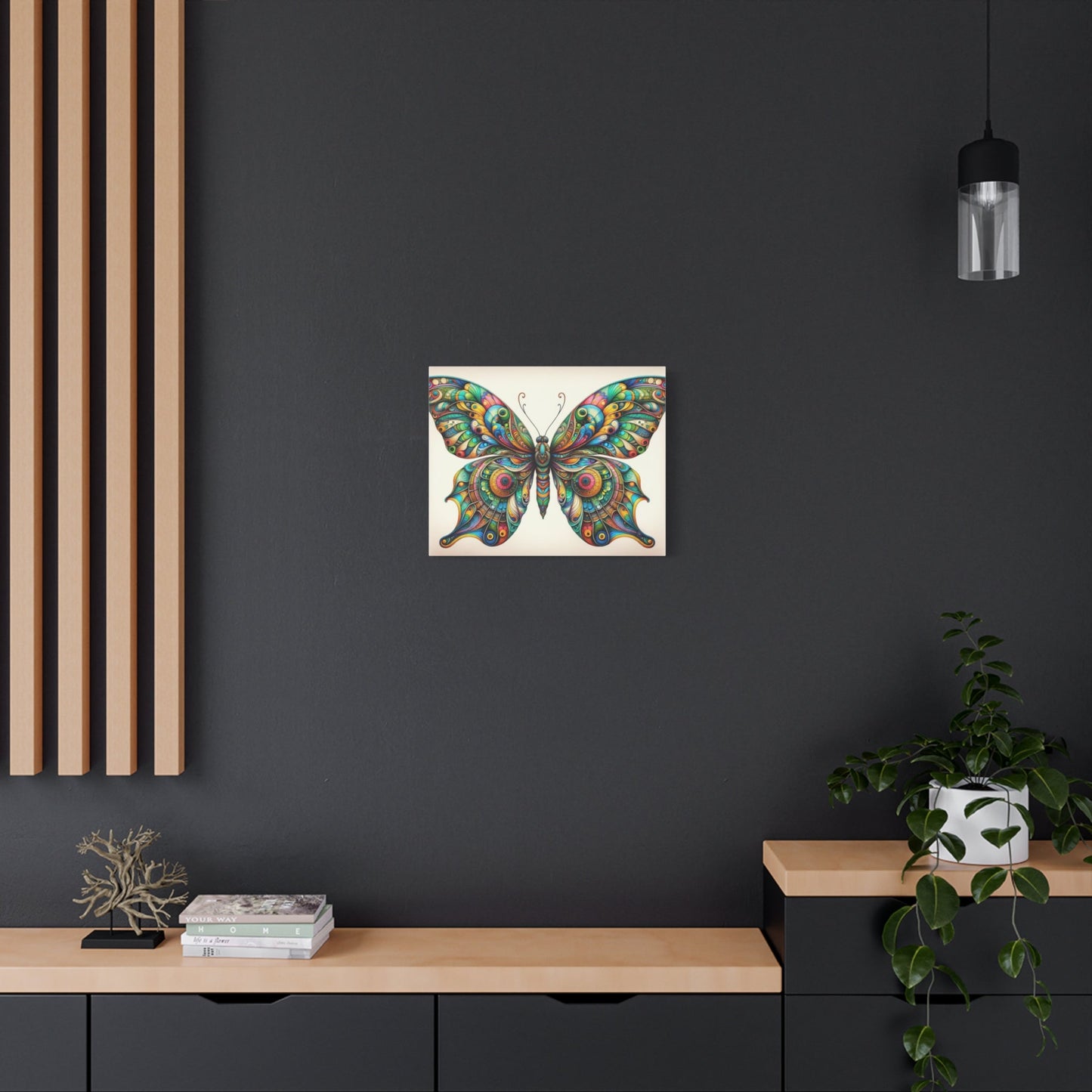 Vibrant Symmetrical Butterfly Art - Animal Wall Art - Aestheticanvas