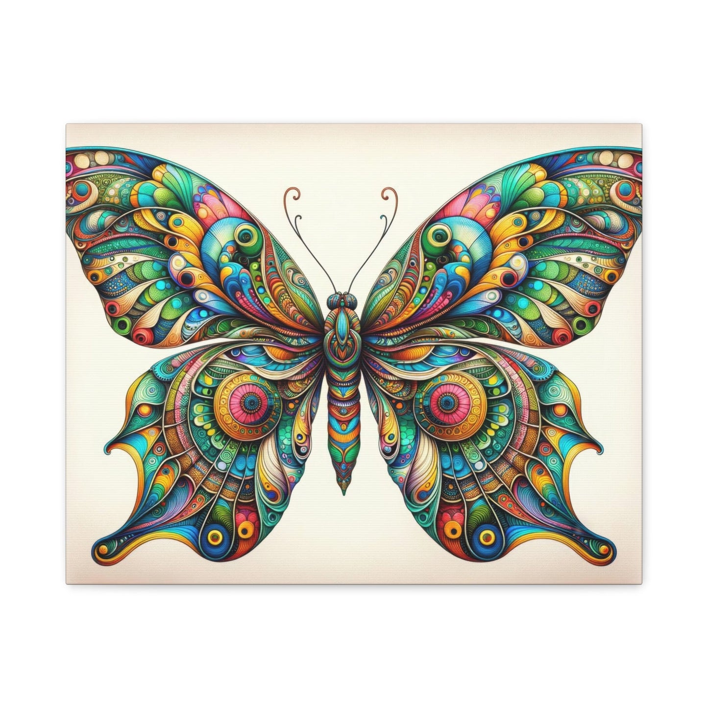 Vibrant Symmetrical Butterfly Art - Animal Wall Art - Aestheticanvas