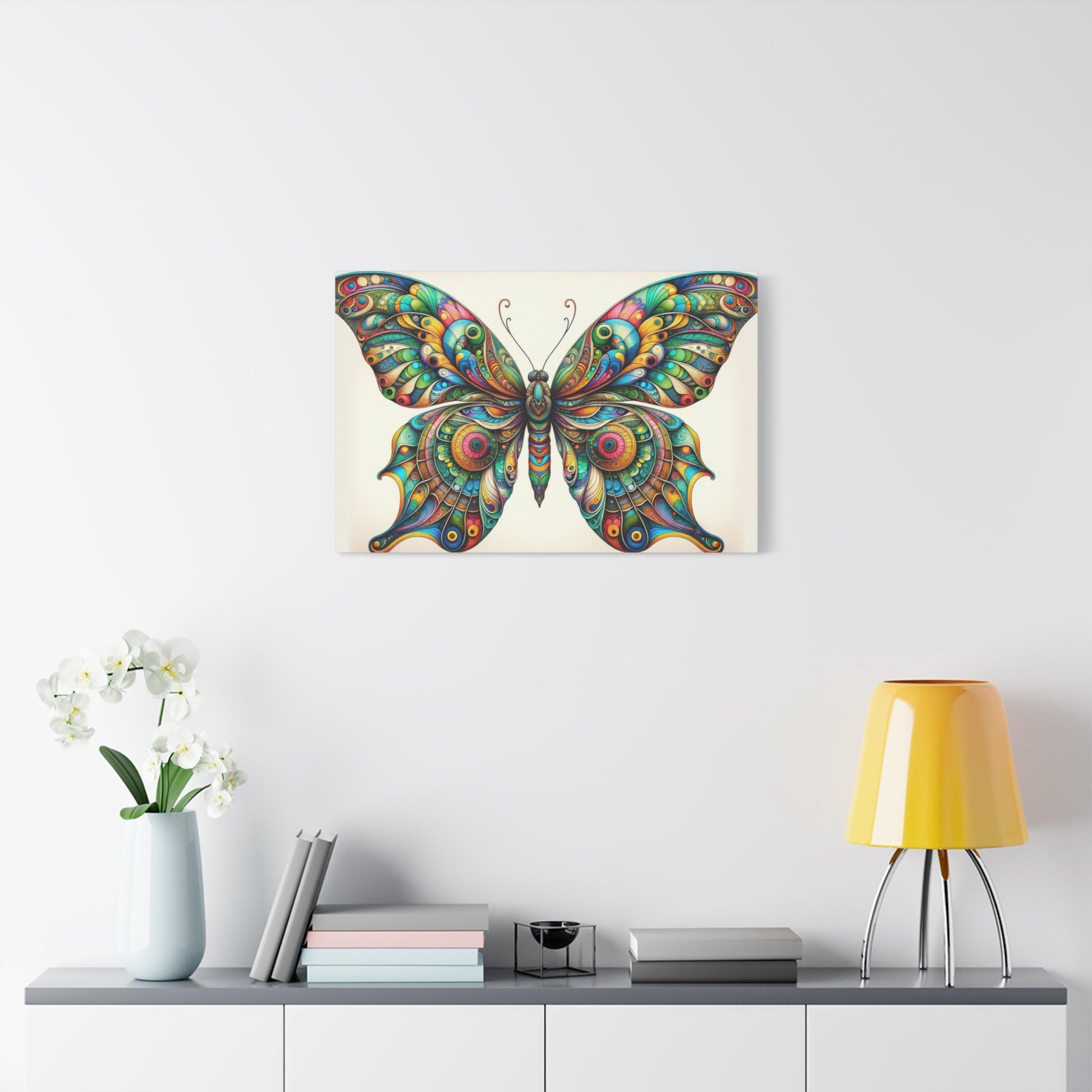 Vibrant Symmetrical Butterfly Art - Animal Wall Art - Aestheticanvas