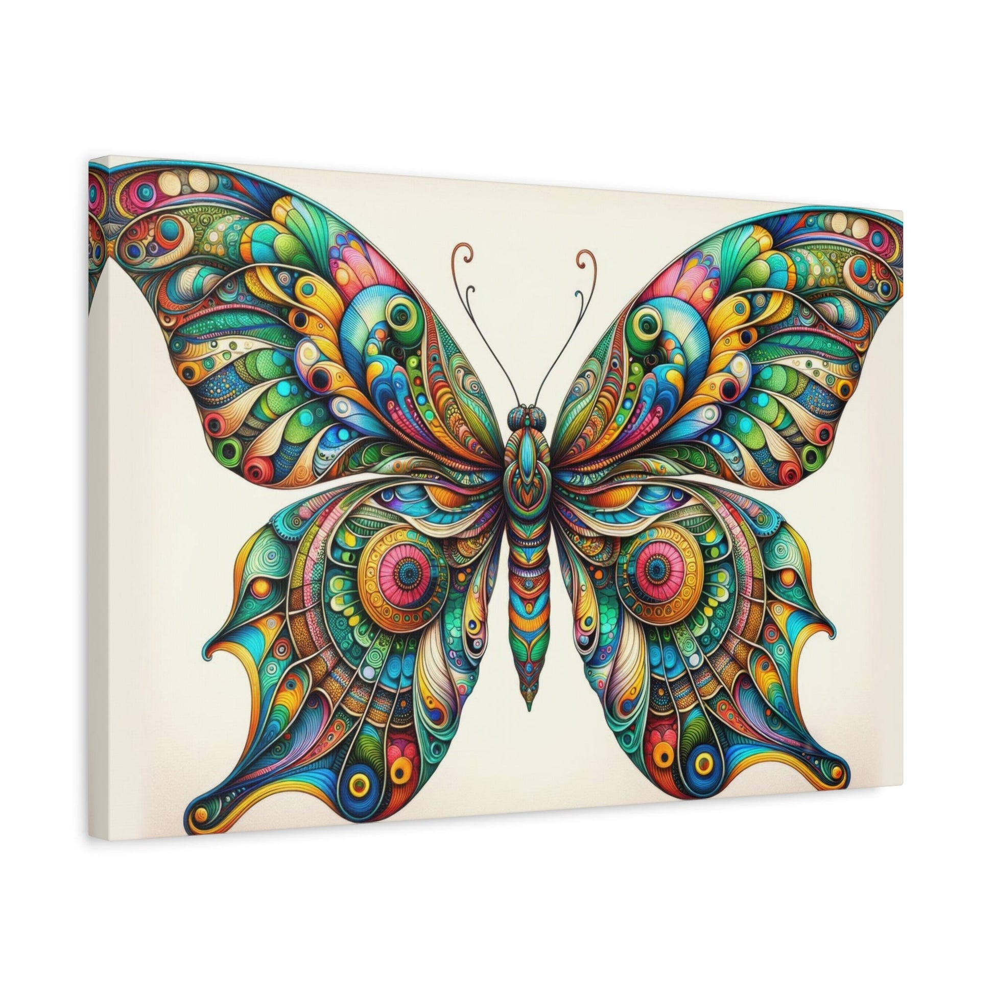 Vibrant Symmetrical Butterfly Art - Animal Wall Art - Aestheticanvas