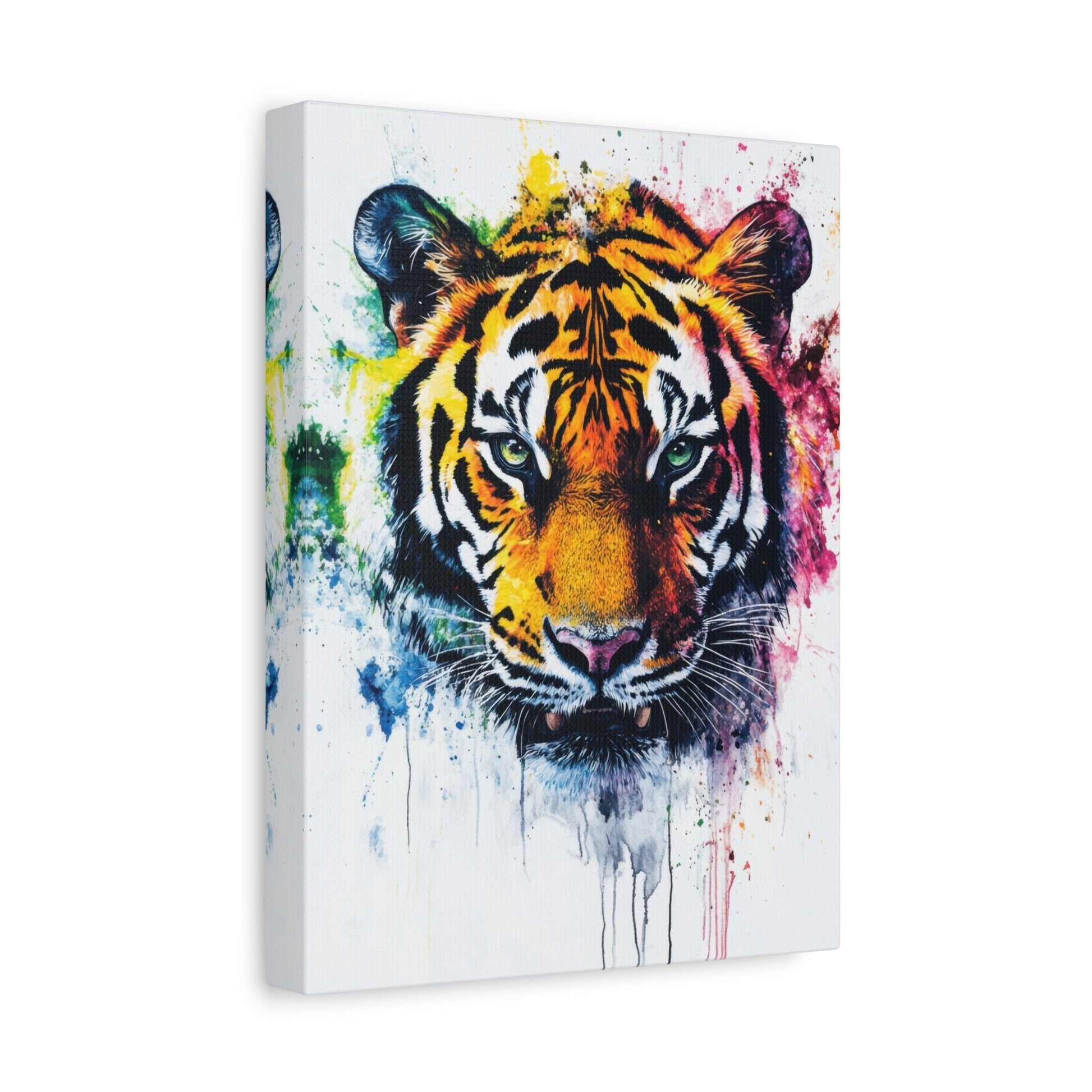 Vibrant Tiger Splash - Animal Wall Art - Aestheticanvas