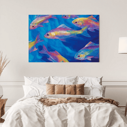 Vibrant Underwater Abstract Dreamscape - Fish Wall Art - Aestheticanvas