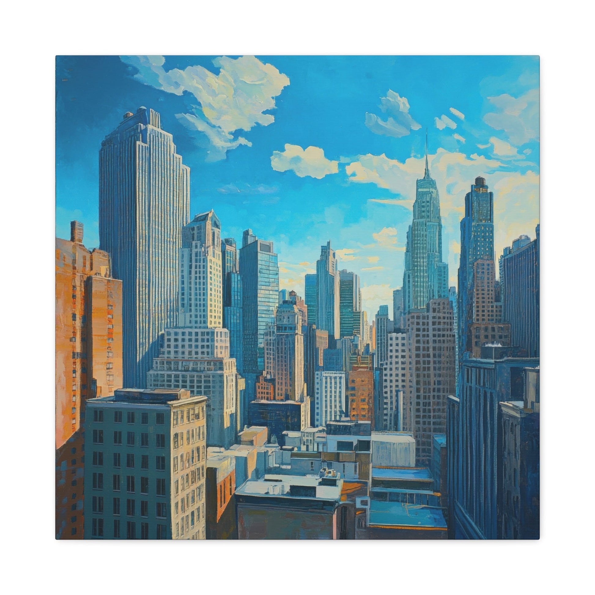 Vibrant Urban Skyline - Cityscape Wall Art - Aestheticanvas