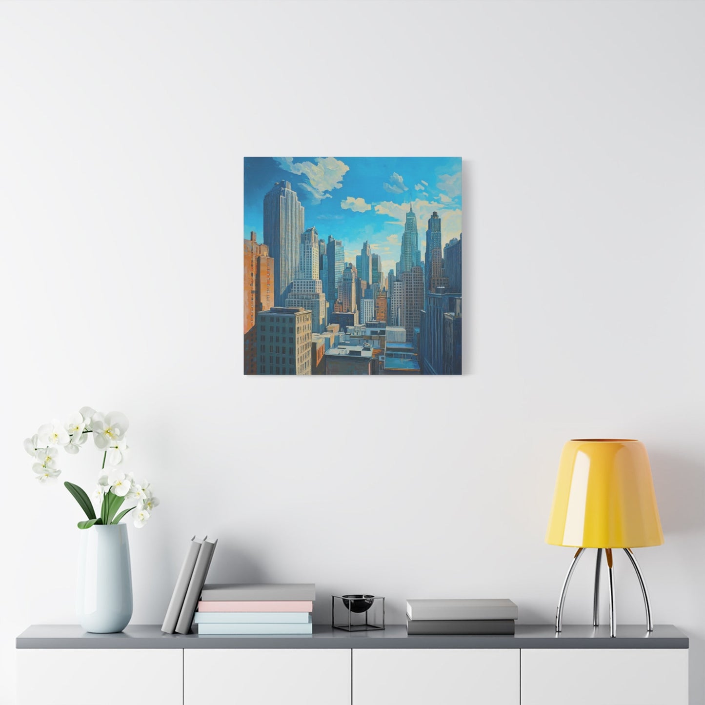 Vibrant Urban Skyline - Cityscape Wall Art - Aestheticanvas