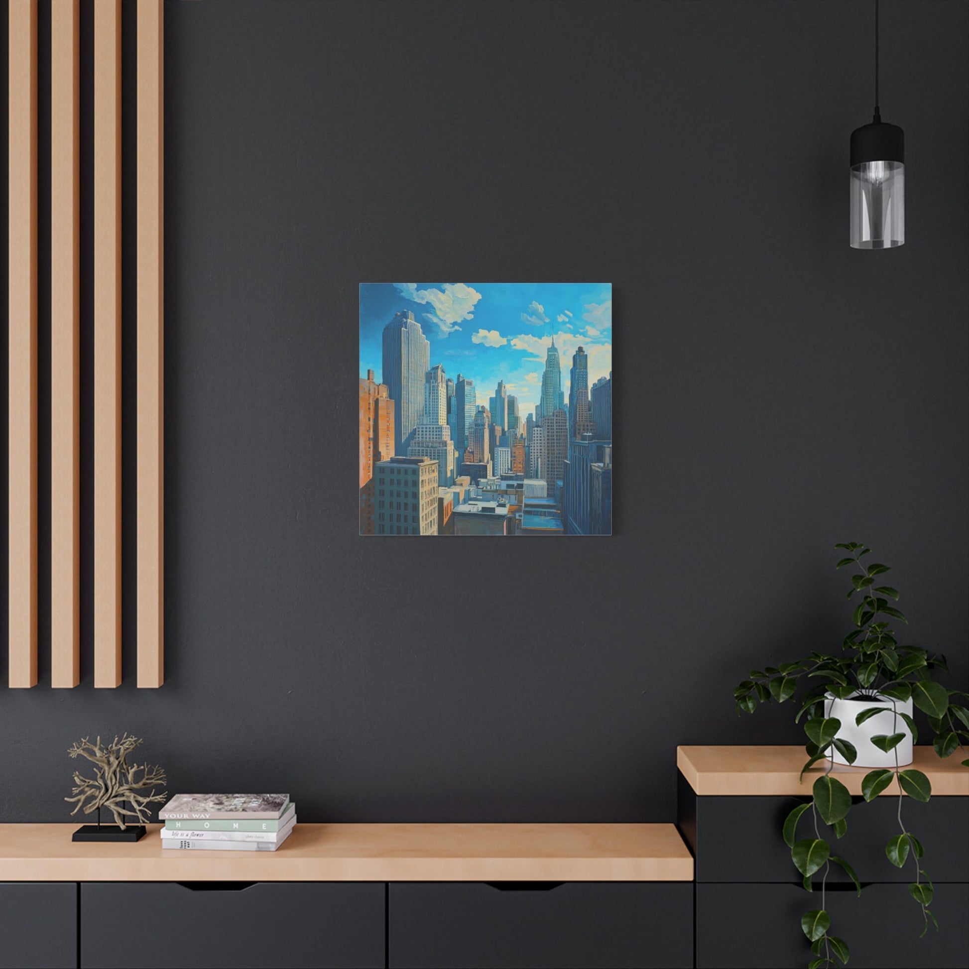 Vibrant Urban Skyline - Cityscape Wall Art - Aestheticanvas