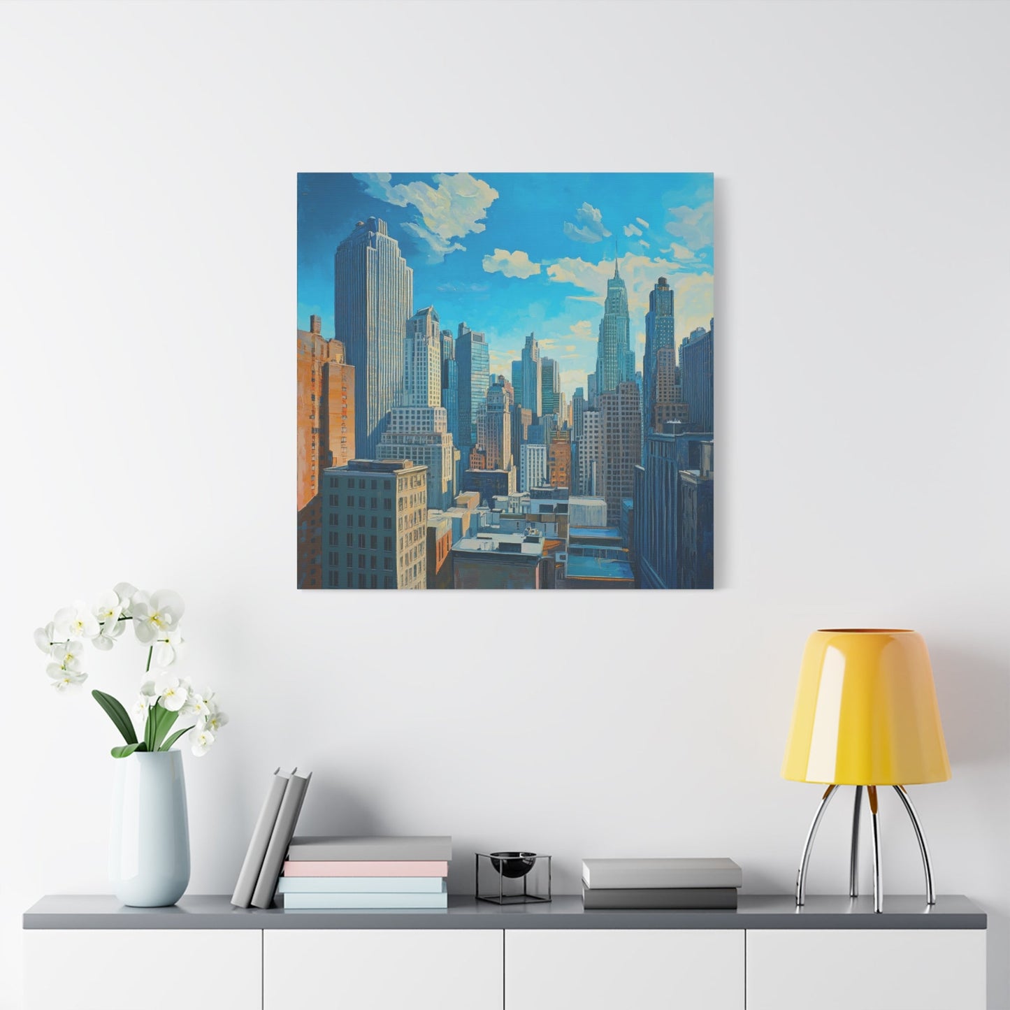 Vibrant Urban Skyline - Cityscape Wall Art - Aestheticanvas