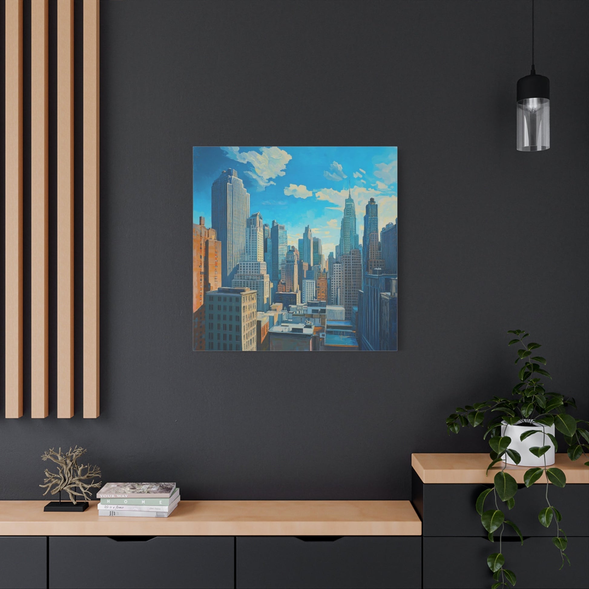 Vibrant Urban Skyline - Cityscape Wall Art - Aestheticanvas