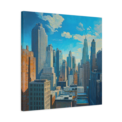 Vibrant Urban Skyline - Cityscape Wall Art - Aestheticanvas