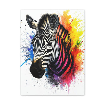 Vibrant Zebra Splash - Animal Wall Art - Aestheticanvas