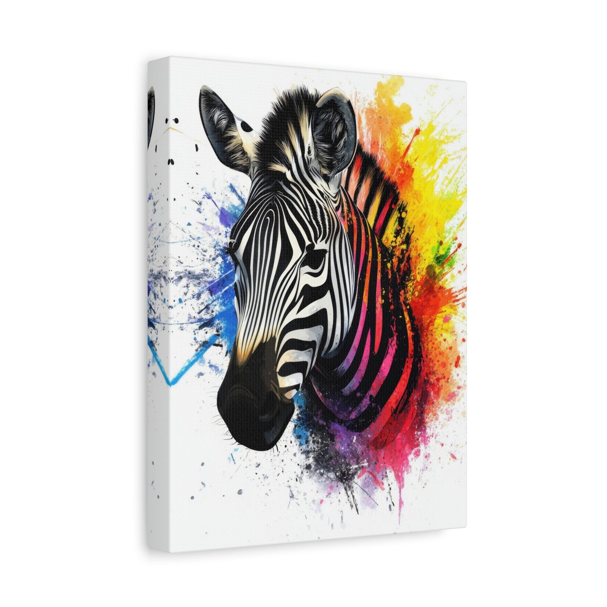 Vibrant Zebra Splash - Animal Wall Art - Aestheticanvas