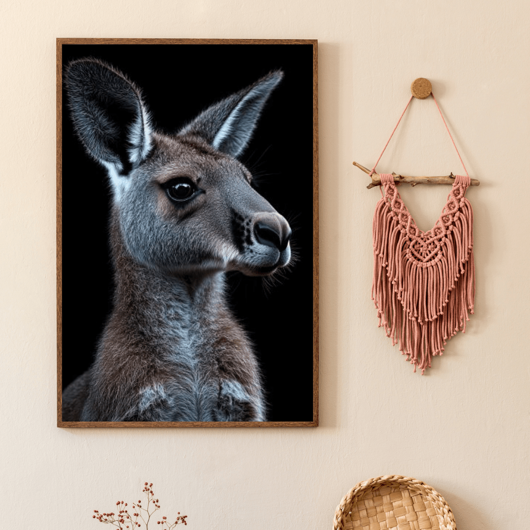 Vigilant Roo - Wildlife Wall Art - Aestheticanvas