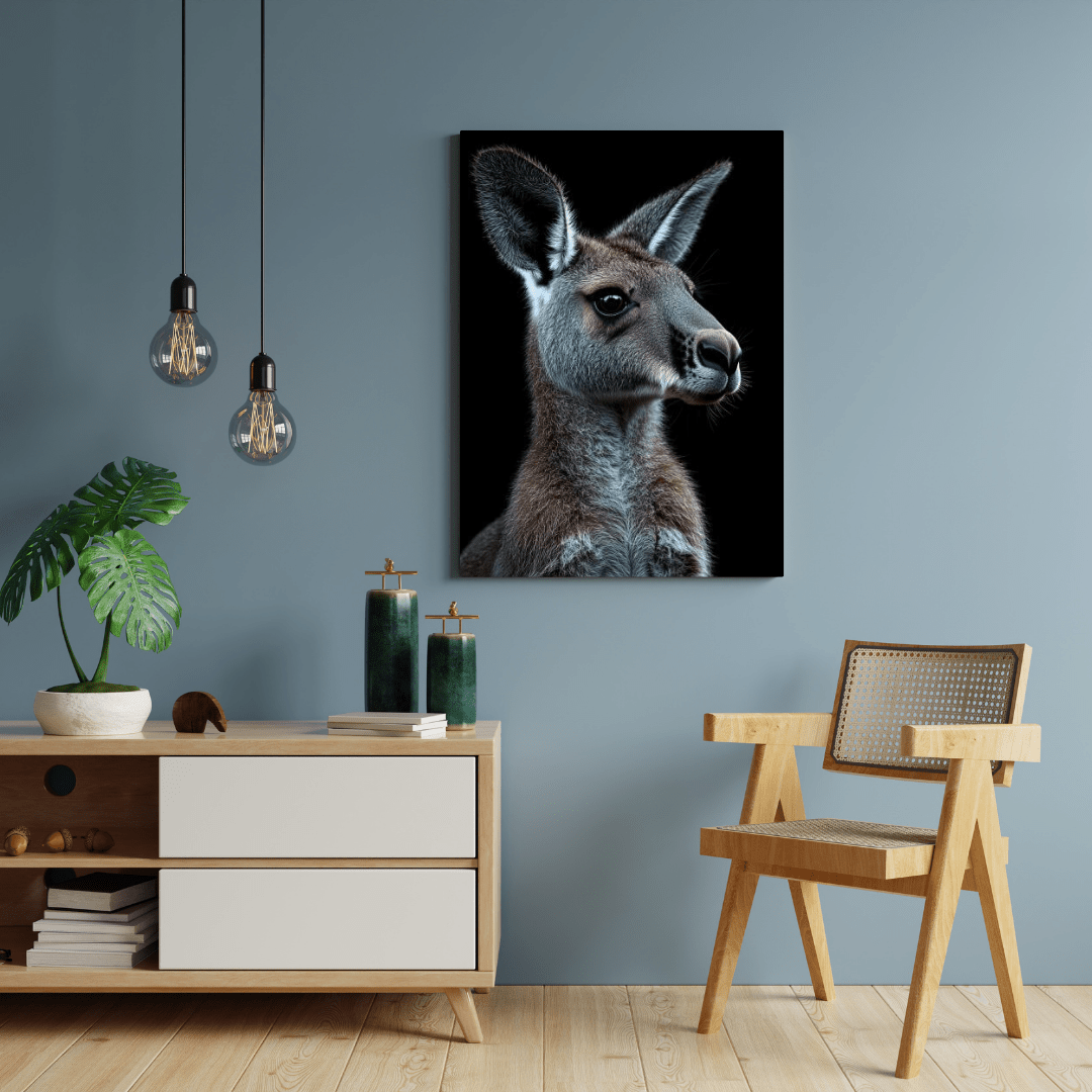 Vigilant Roo - Wildlife Wall Art - Aestheticanvas