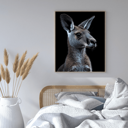 Vigilant Roo - Wildlife Wall Art - Aestheticanvas