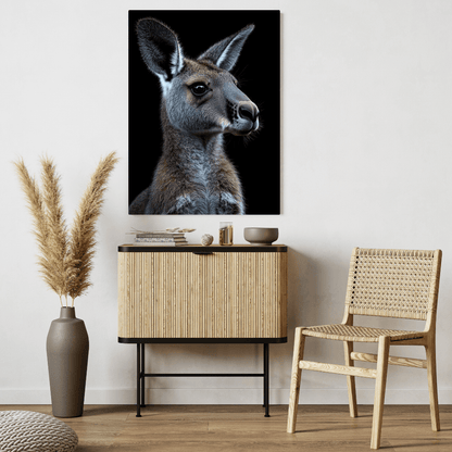 Vigilant Roo - Wildlife Wall Art - Aestheticanvas