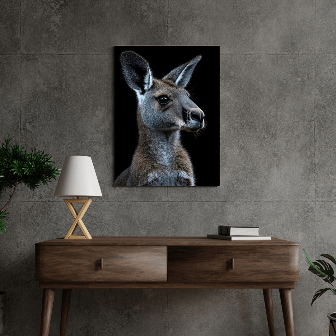 Vigilant Roo - Wildlife Wall Art - Aestheticanvas