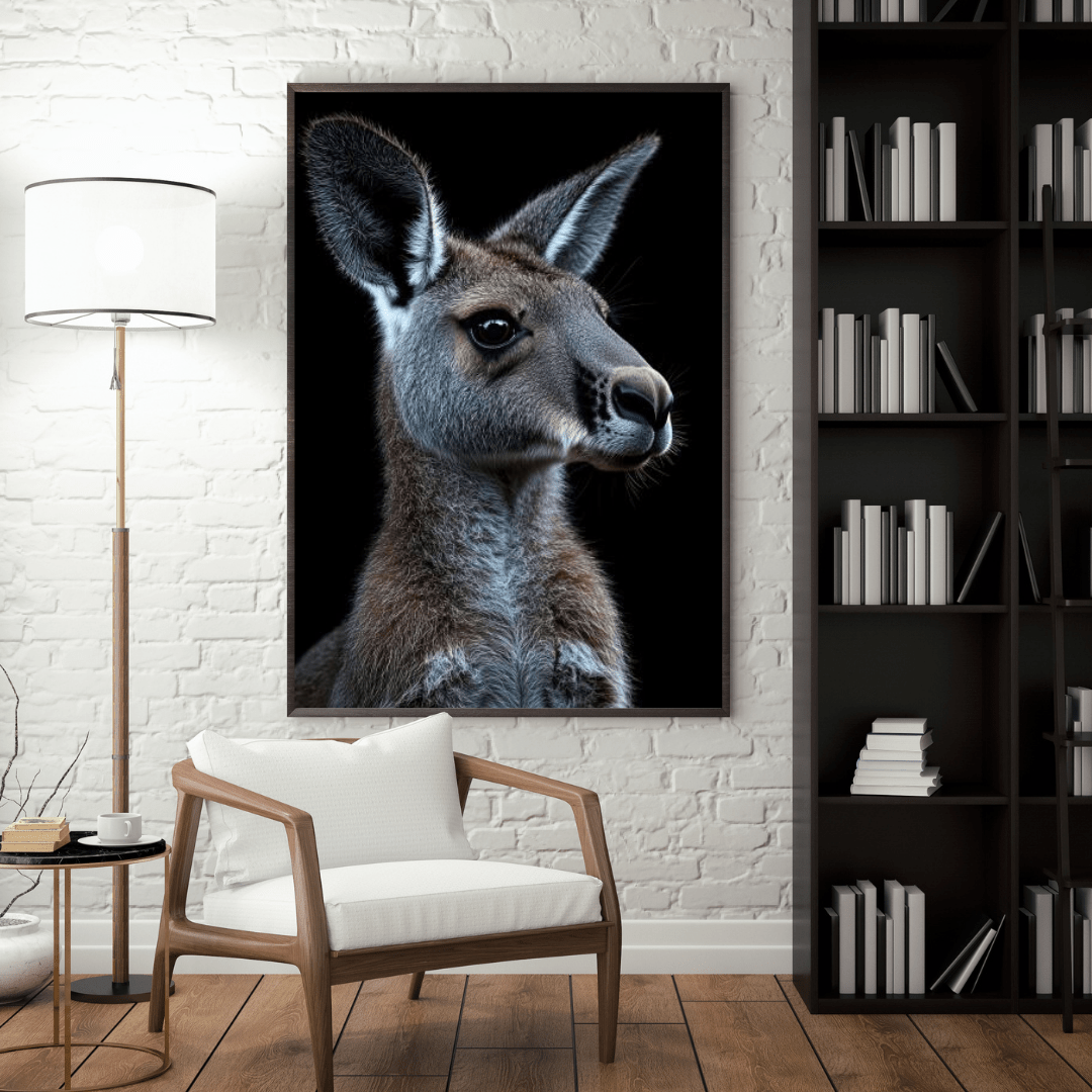 Vigilant Roo - Wildlife Wall Art - Aestheticanvas