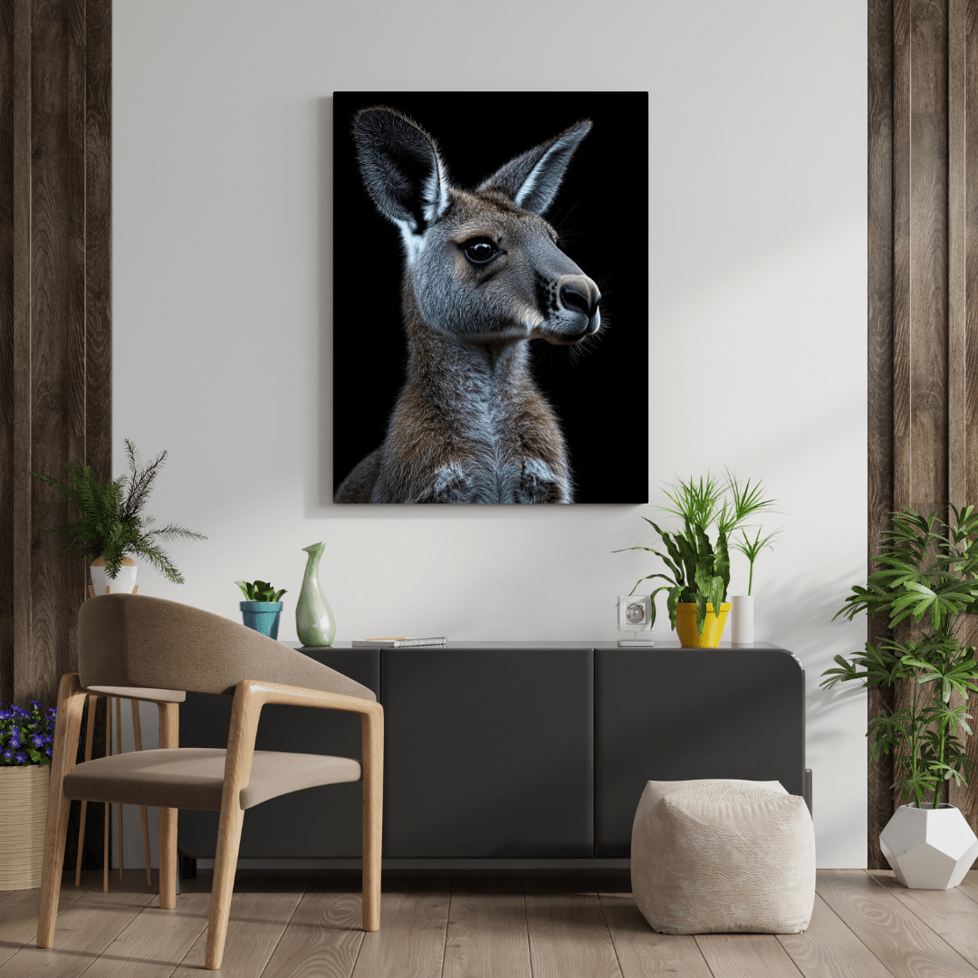 Vigilant Roo - Wildlife Wall Art - Aestheticanvas