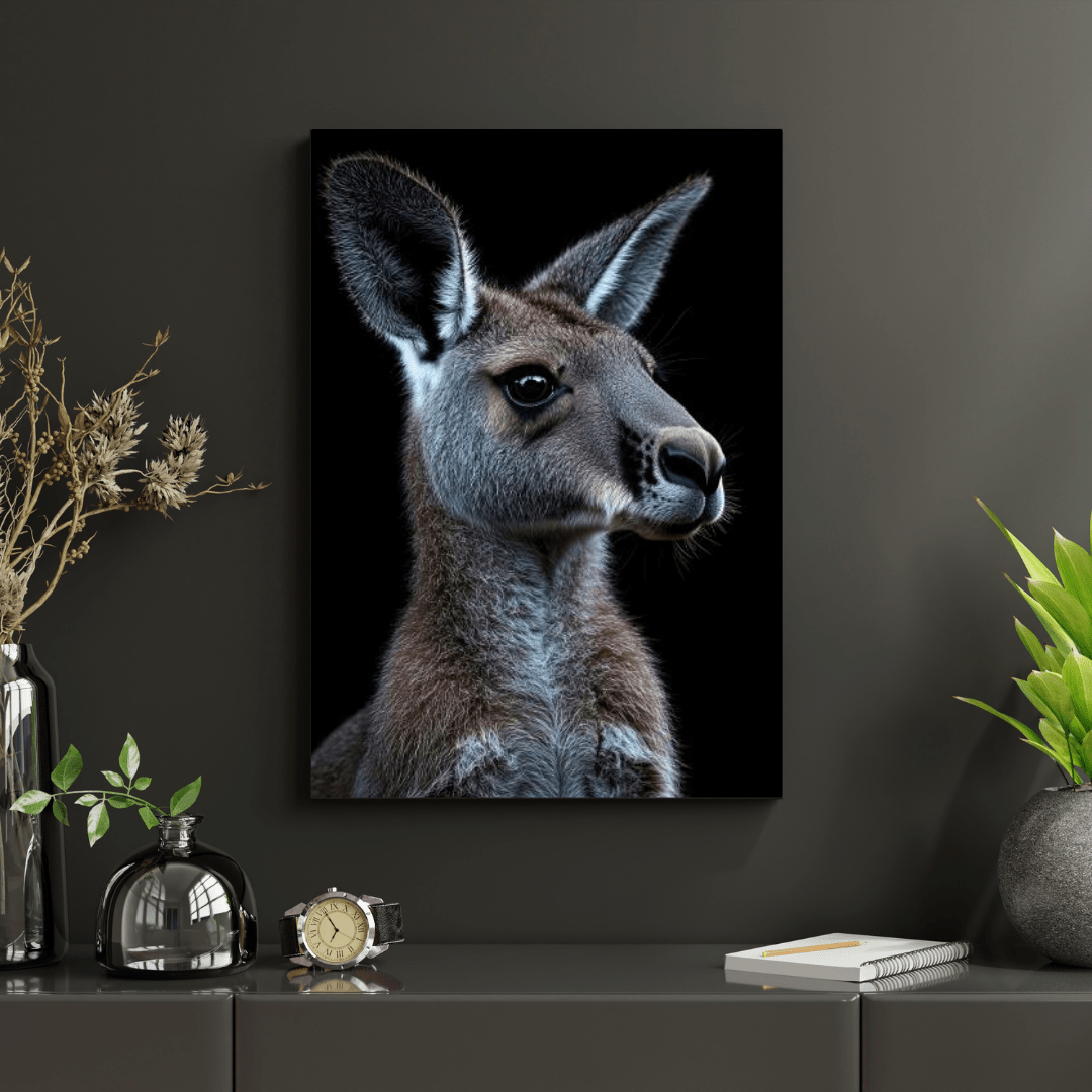 Vigilant Roo - Wildlife Wall Art - Aestheticanvas