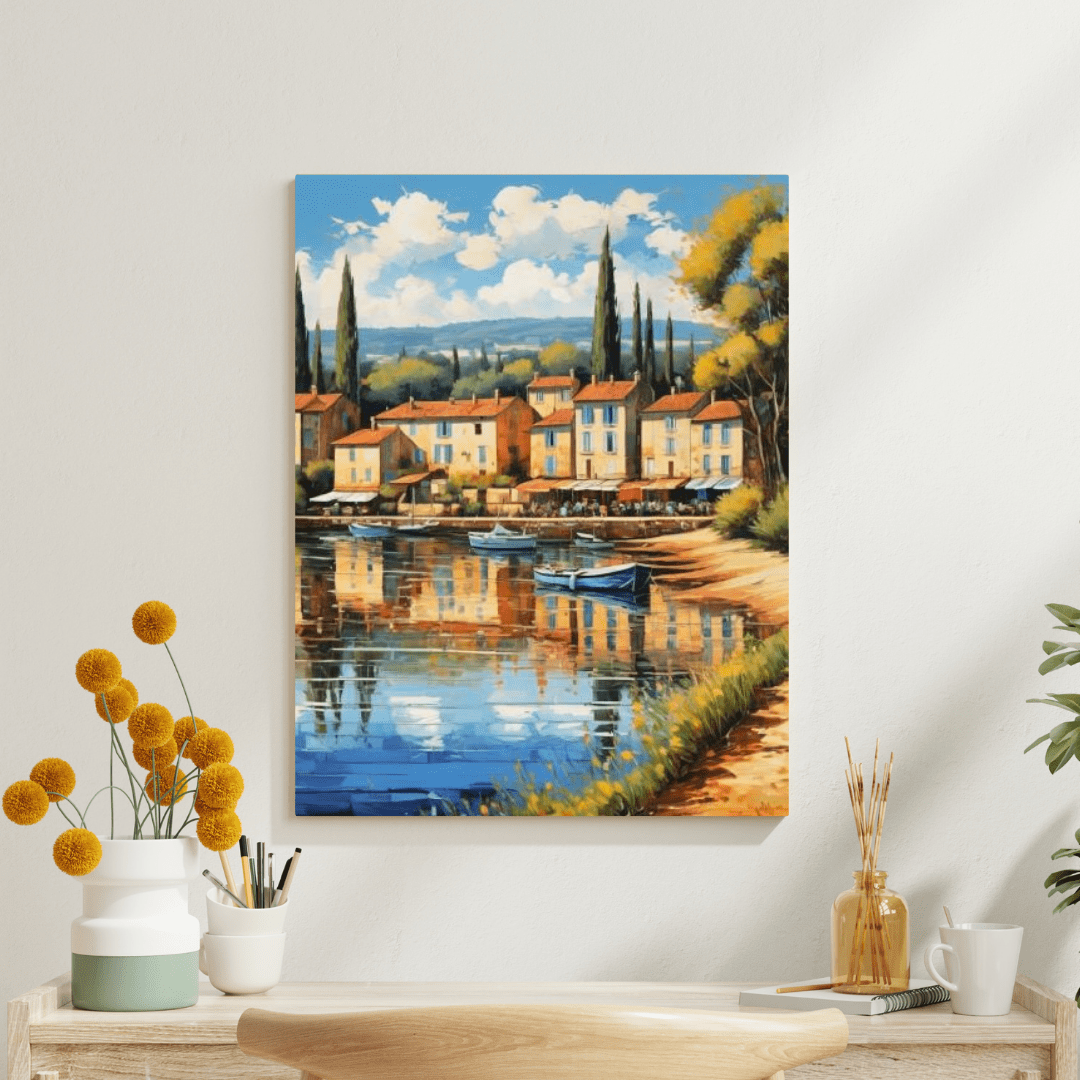 Village In South Of France - Wall Art - Aestheticanvas