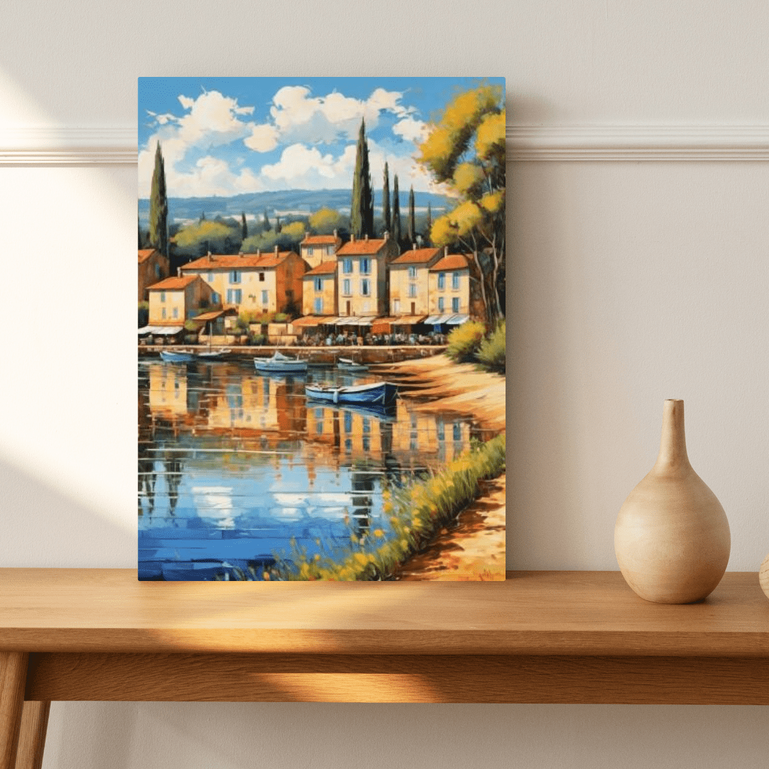 Village In South Of France - Wall Art - Aestheticanvas