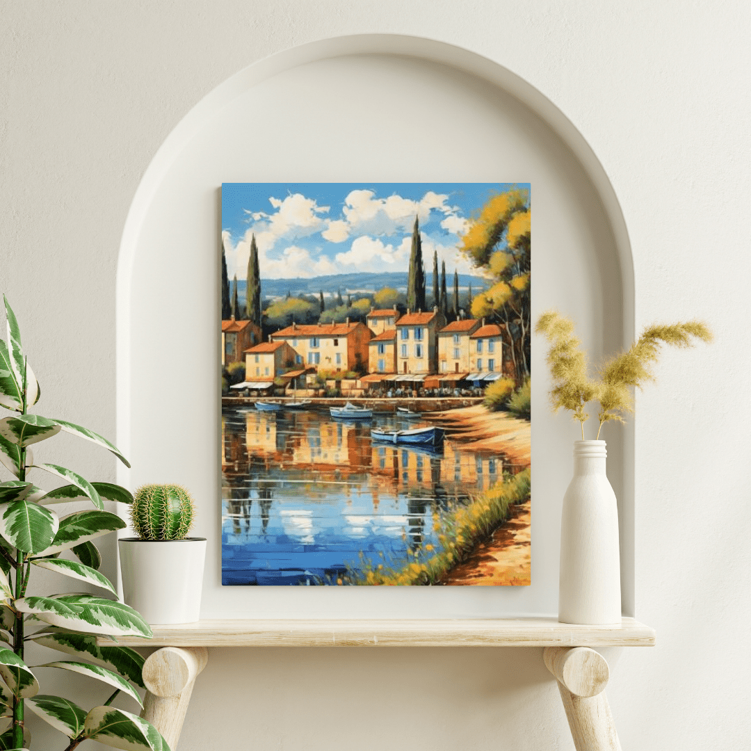 Village In South Of France - Wall Art - Aestheticanvas