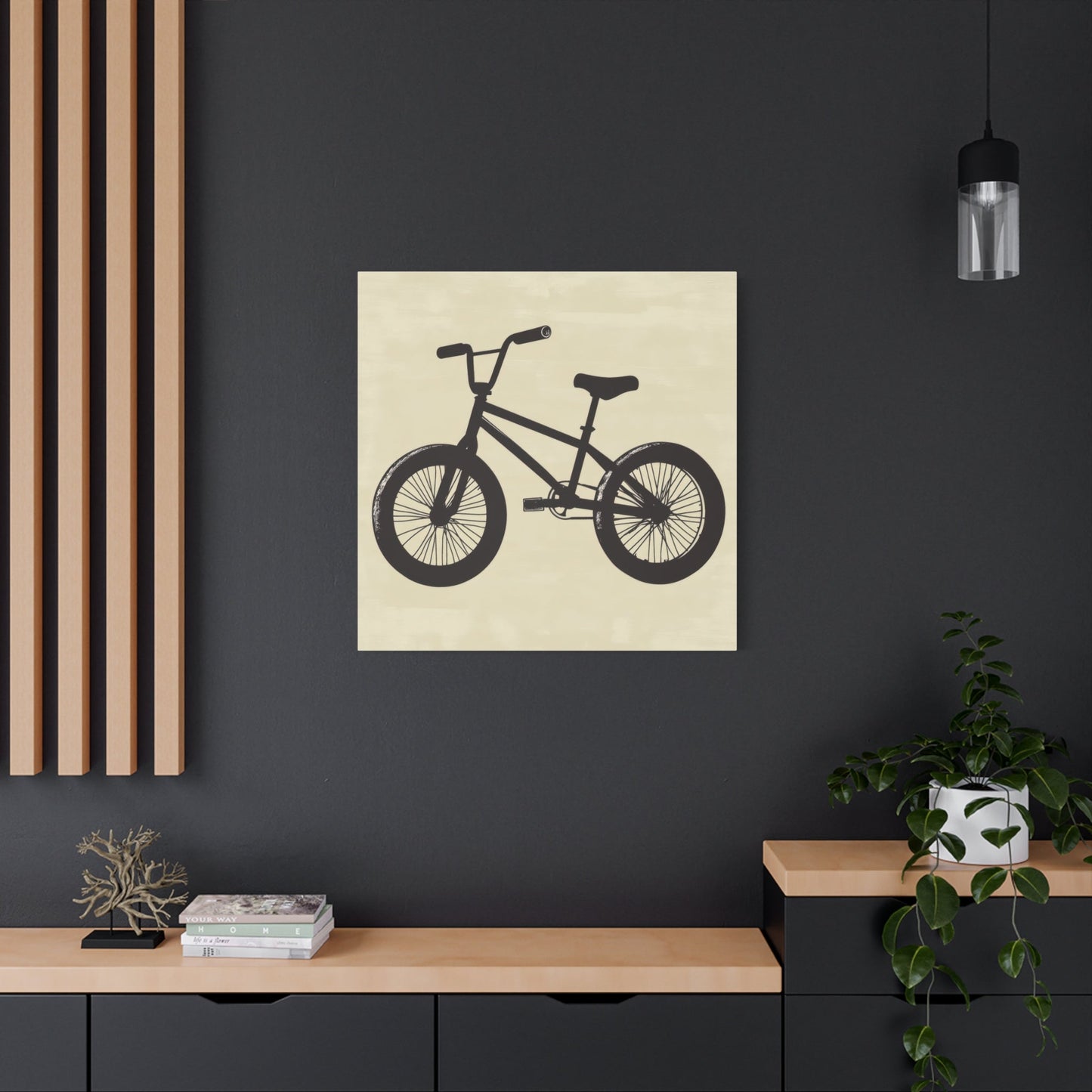 Vintage BMX Silhouette - Bike Wall Art - Aestheticanvas