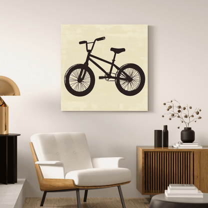 Vintage BMX Silhouette - Bike Wall Art - Aestheticanvas