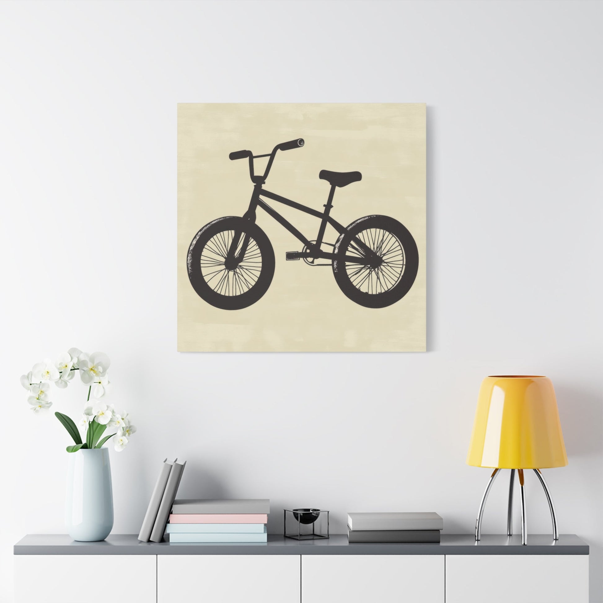 Vintage BMX Silhouette - Bike Wall Art - Aestheticanvas