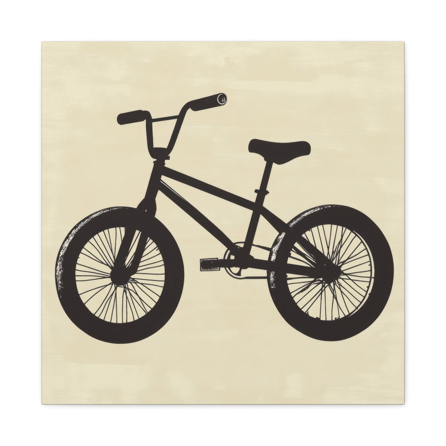 Vintage BMX Silhouette - Bike Wall Art - Aestheticanvas