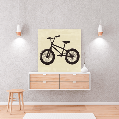 Vintage BMX Silhouette - Bike Wall Art - Aestheticanvas