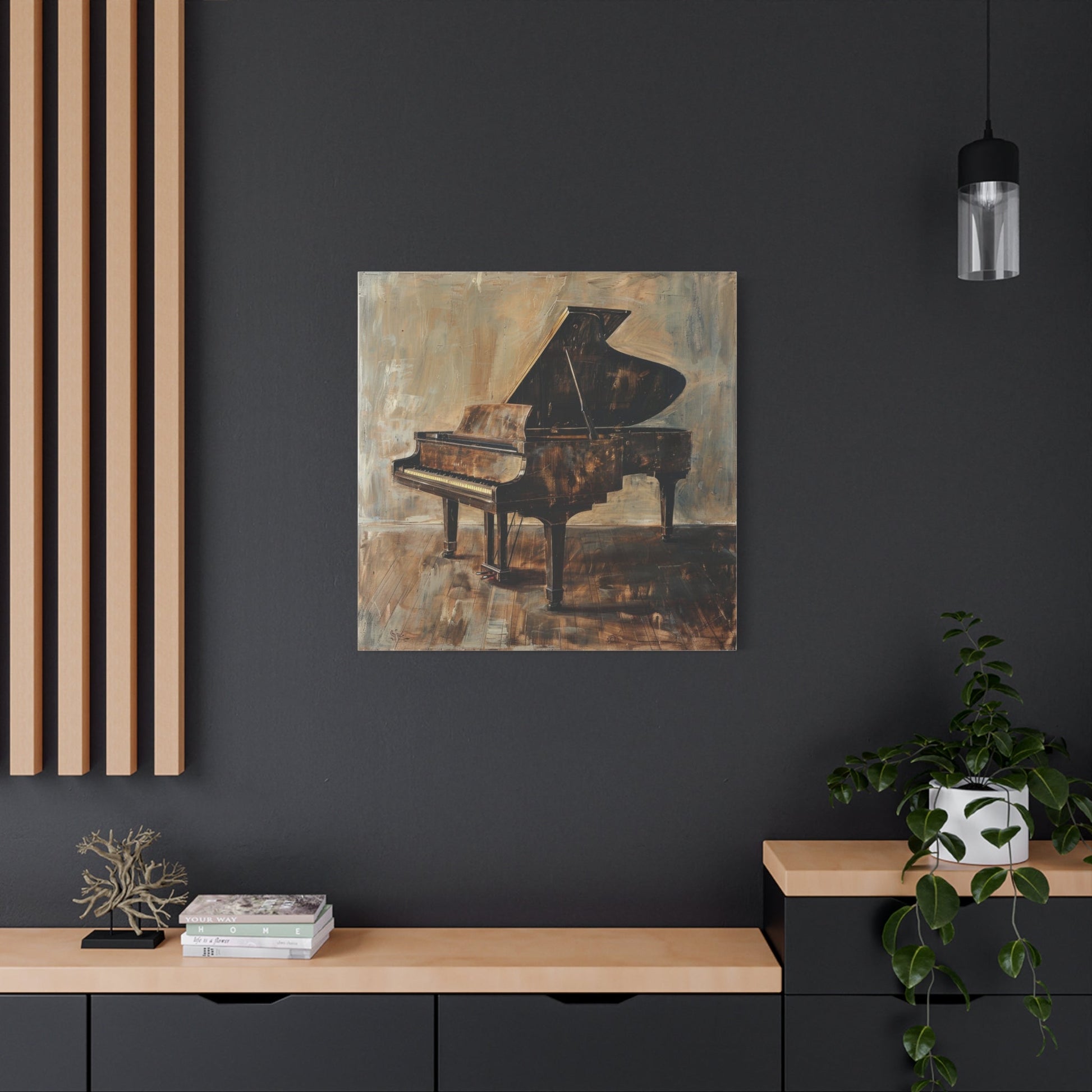 Vintage Grand Piano Art - Music Wall Art - Aestheticanvas