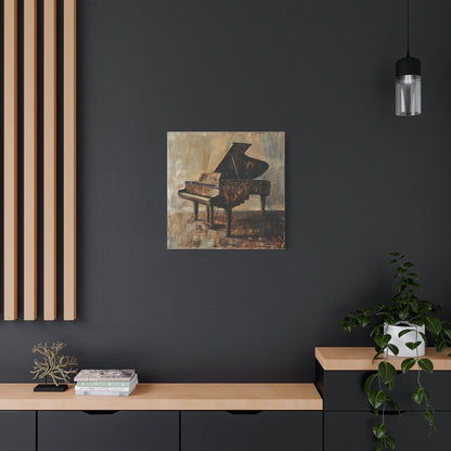 Vintage Grand Piano Art - Music Wall Art - Aestheticanvas