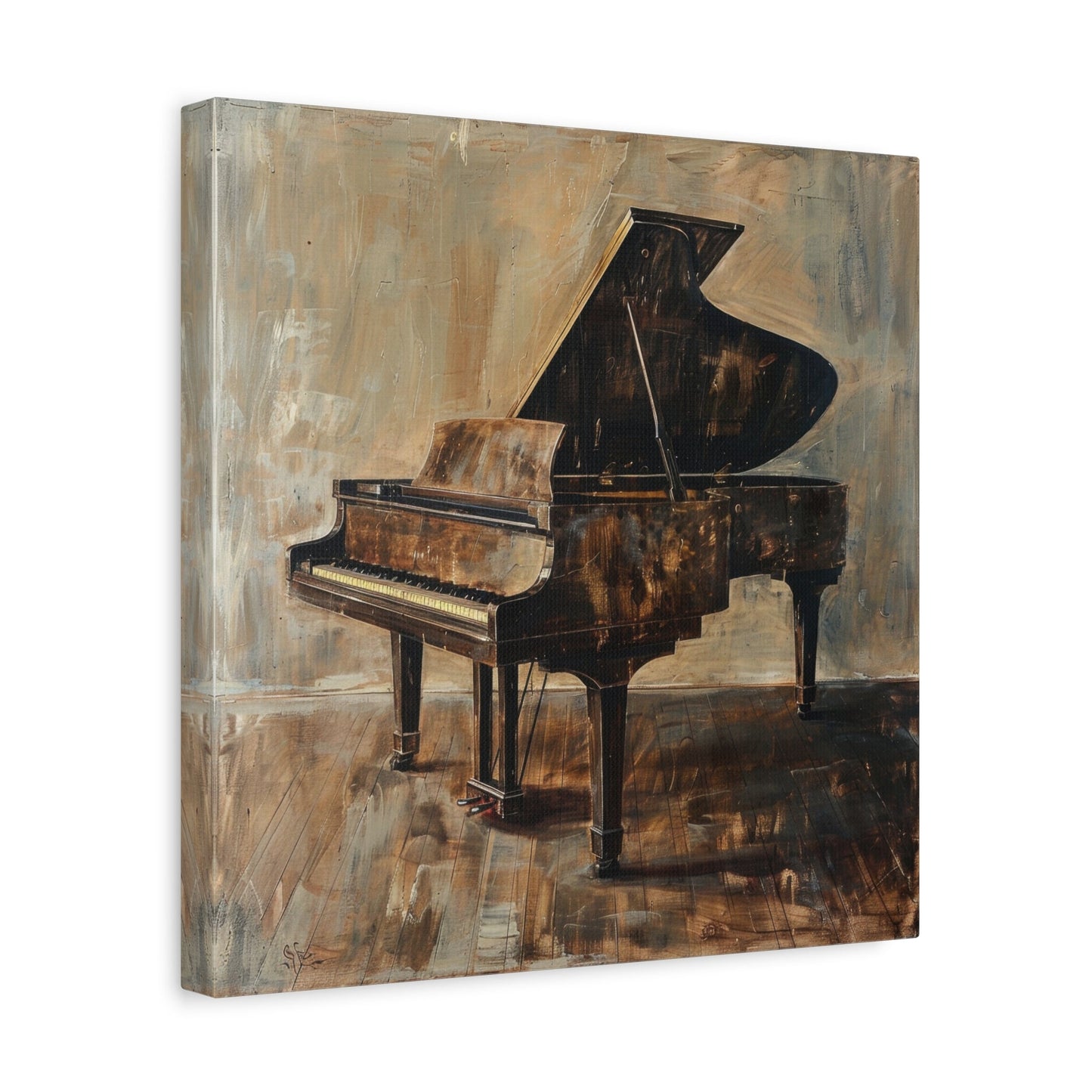 Vintage Grand Piano Art - Music Wall Art - Aestheticanvas