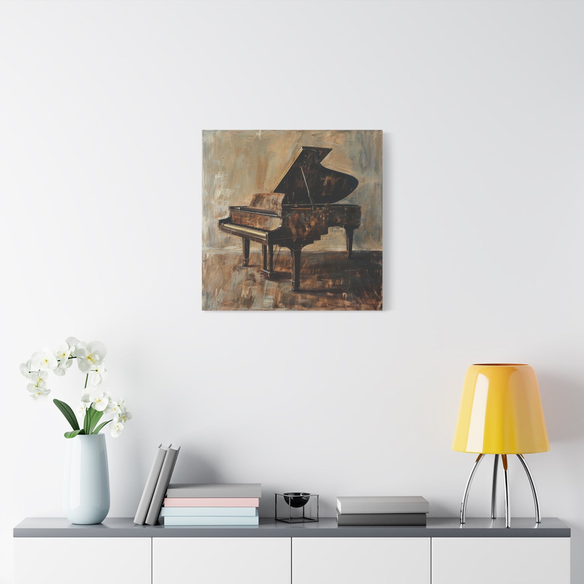 Vintage Grand Piano Art - Music Wall Art - Aestheticanvas