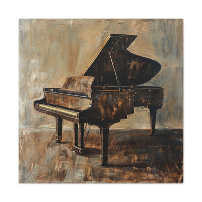 Vintage Grand Piano Art - Music Wall Art - Aestheticanvas