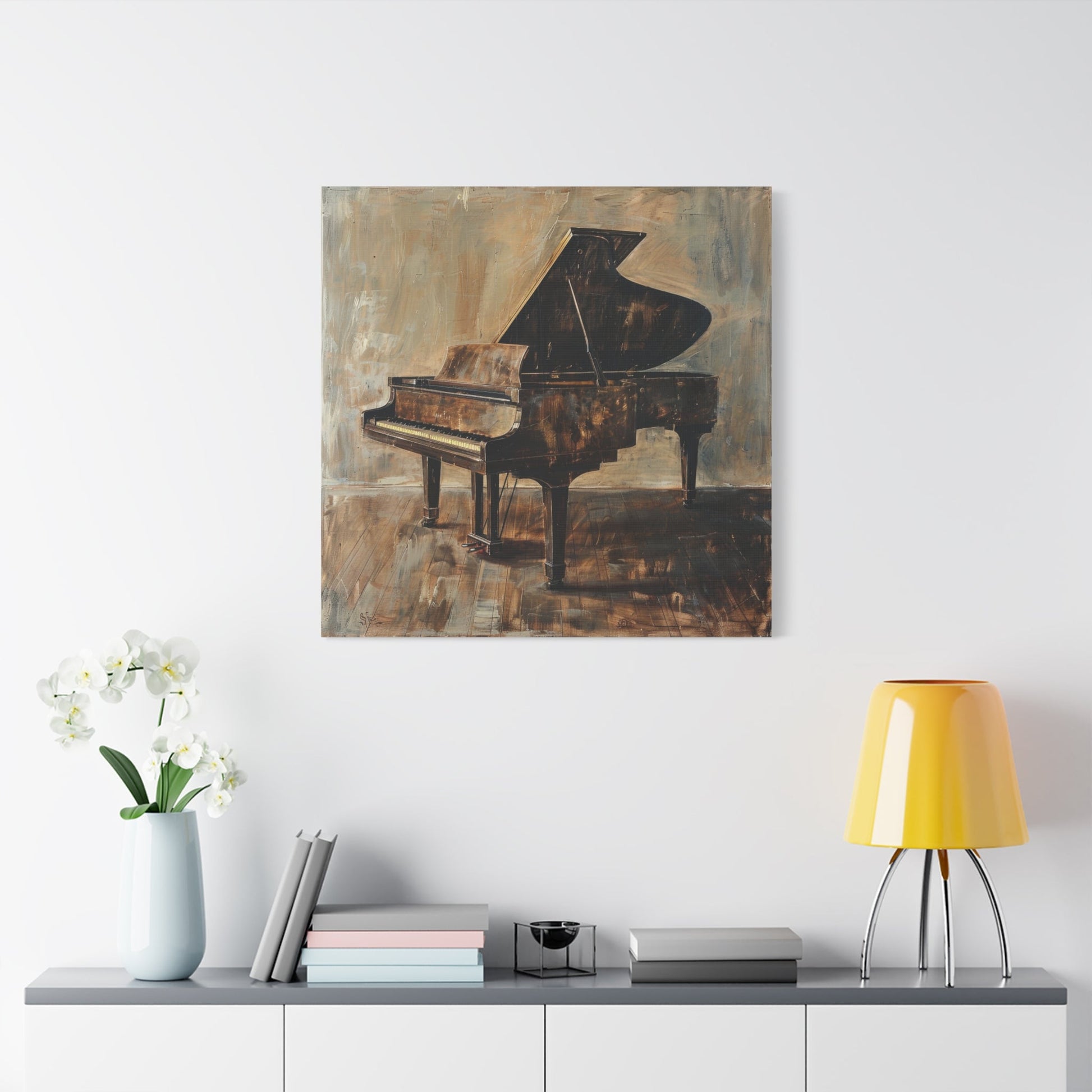 Vintage Grand Piano Art - Music Wall Art - Aestheticanvas