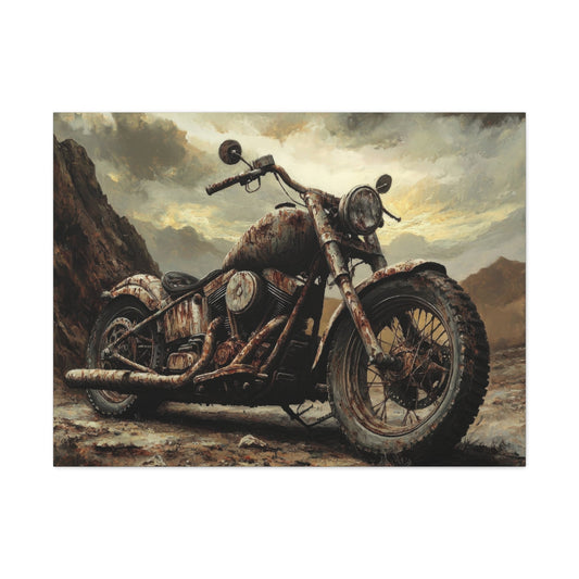 Vintage Harley Davidson - Motorcycle Wall Art - Aestheticanvas