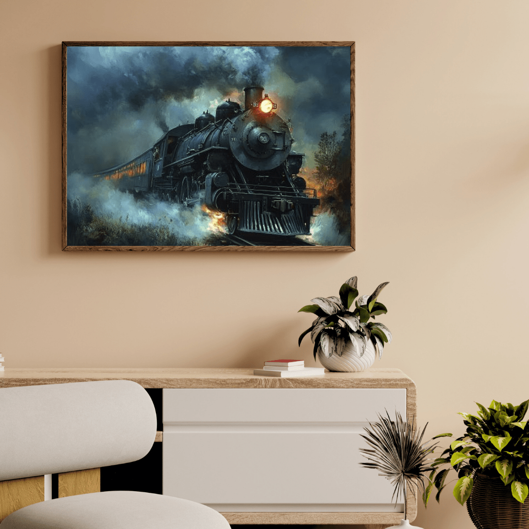 Vintage Steam Locomotive Journey - Train Wall Art - Aestheticanvas