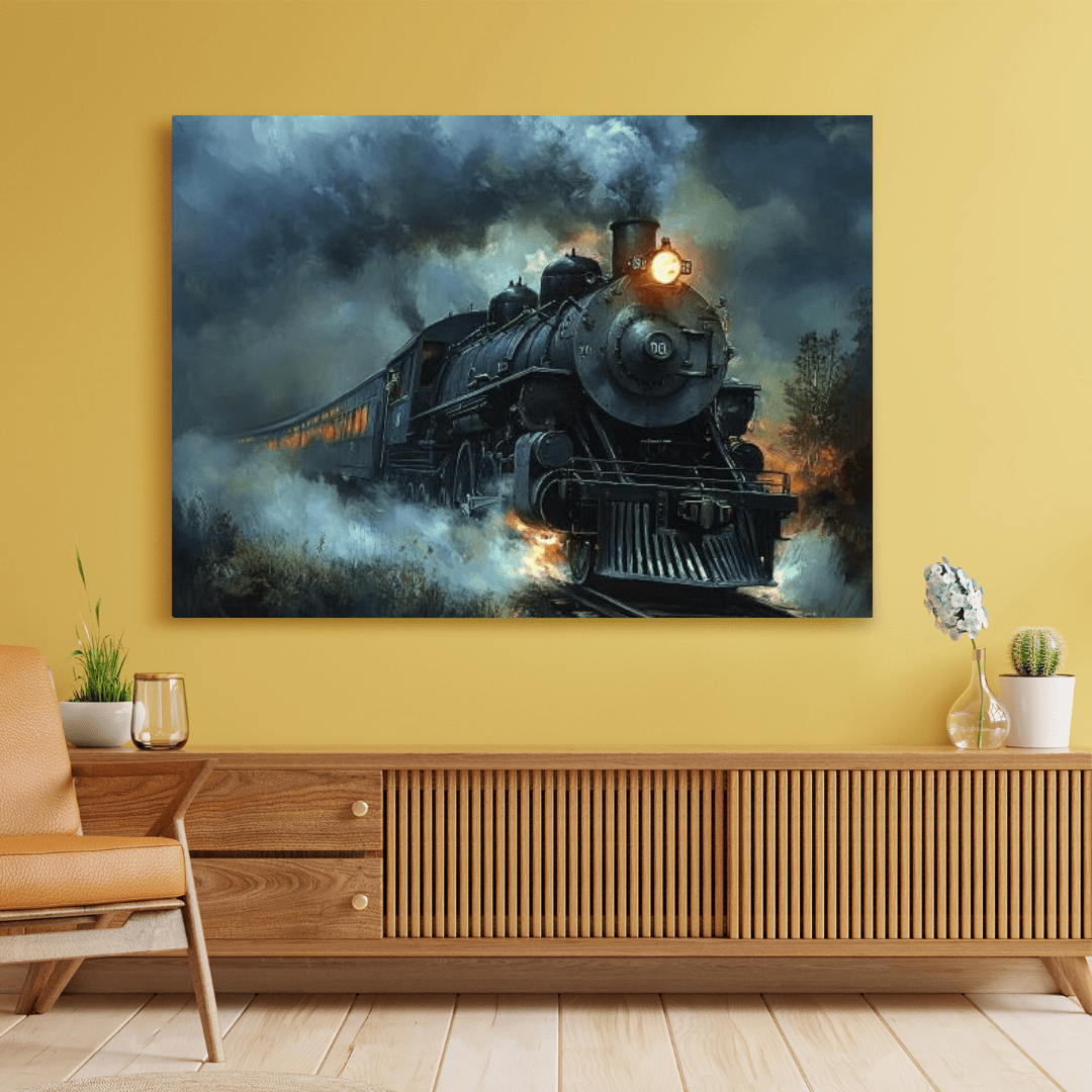 Vintage Steam Locomotive Journey - Train Wall Art - Aestheticanvas