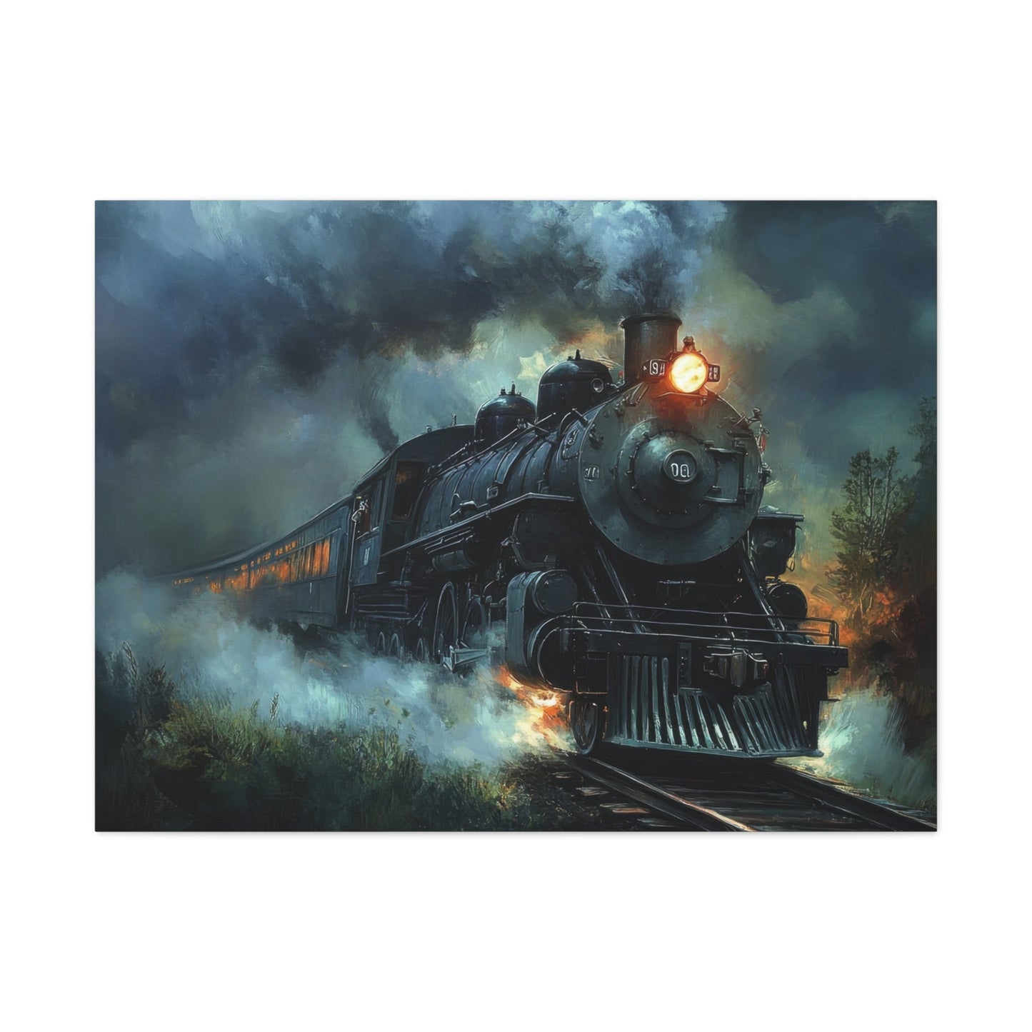 Vintage Steam Locomotive Journey - Train Wall Art - Aestheticanvas