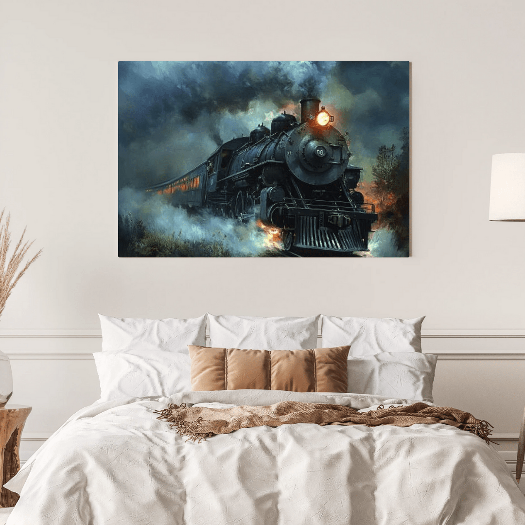 Vintage Steam Locomotive Journey - Train Wall Art - Aestheticanvas