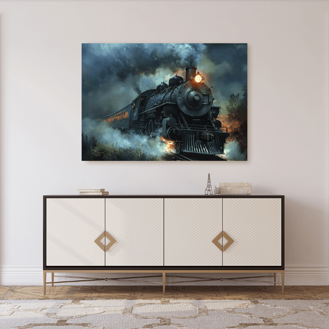 Vintage Steam Locomotive Journey - Train Wall Art - Aestheticanvas